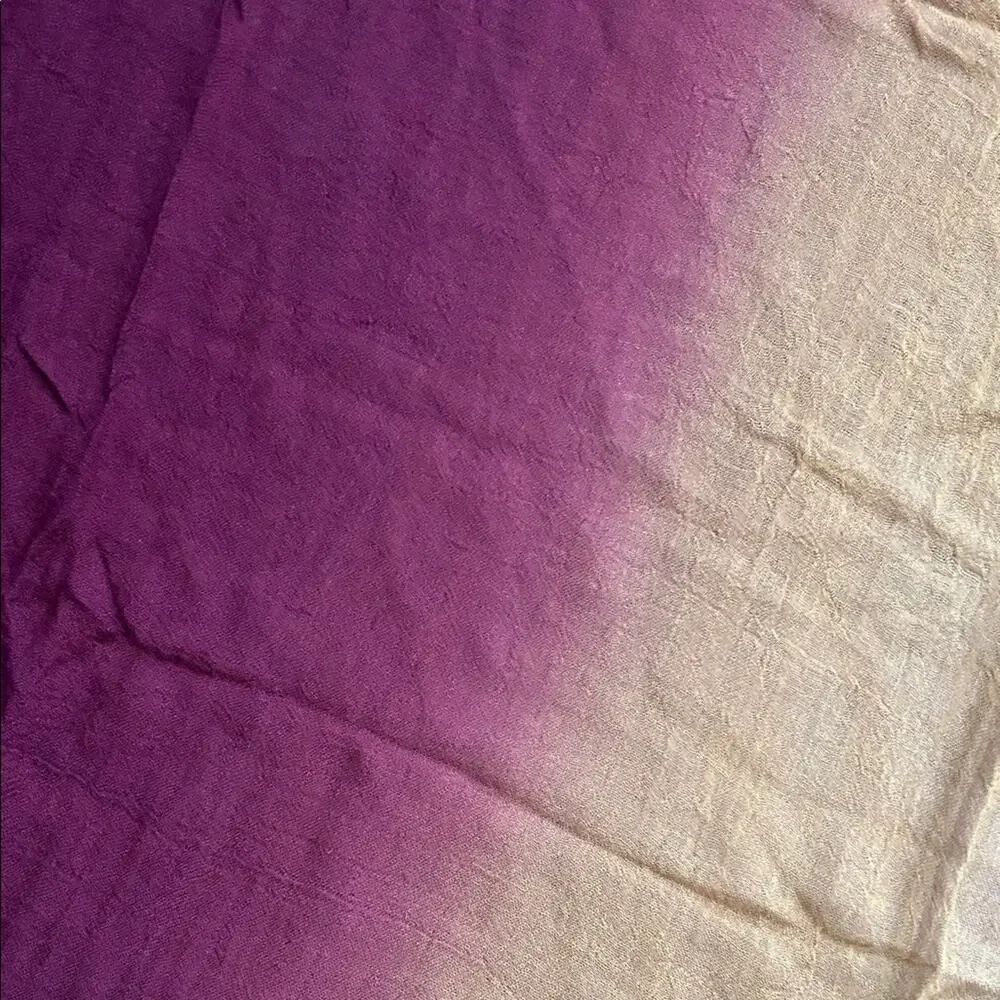 Two-Tone Ombre Scarf, Semi Transparent and Gauzy, Oversized Rectangle
